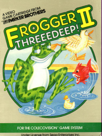 Frogger II: Threedeep Colecovision US box art